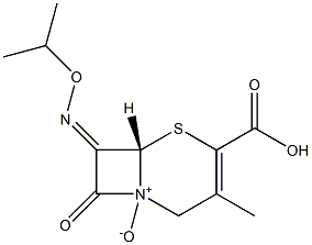 7-[(Z)-(イソプロピルオキシ)イミノ]-3-メチル-4-カルボキシセファム-3-エン1-オキシド 化学構造式