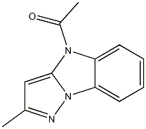 4-Acetyl-2-methyl-4H-pyrazolo[1,5-a]benzimidazole 结构式