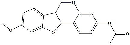6a,11a-Dihydro-9-methoxy-6H-benzofuro[3,2-c][1]benzopyran-3-ol acetate 结构式