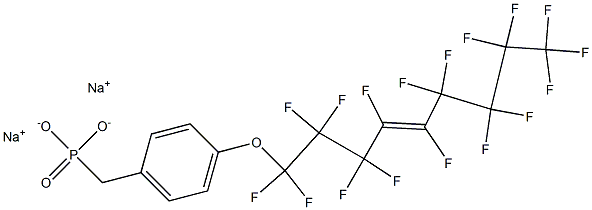4-[(Heptadecafluoro-4-nonenyl)oxy]benzylphosphonic acid sodium salt 结构式