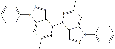 4,4'-Bi[6-methyl-1-phenyl-1H-pyrazolo[3,4-d]pyrimidine] Struktur