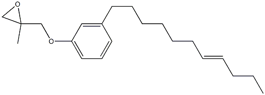 3-(7-ウンデセニル)フェニル2-メチルグリシジルエーテル 化学構造式