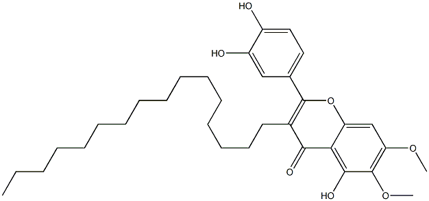  5-Hydroxy-2-(3,4-dihydroxyphenyl)-6,7-dimethoxy-3-hexadecyl-4H-1-benzopyran-4-one
