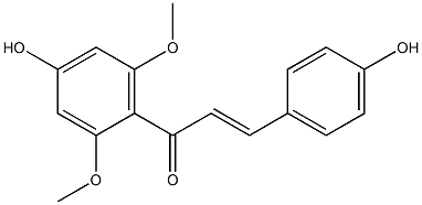 (E)-4,4'-ジヒドロキシ-2',6'-ジメトキシカルコン 化学構造式