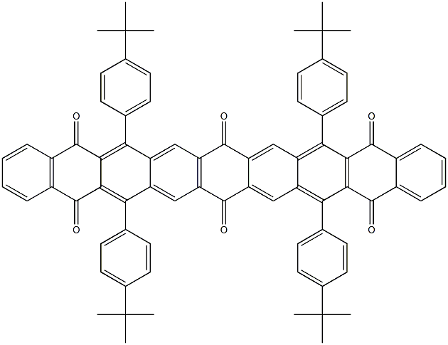 6,10,17,21-Tetrakis(4-tert-butylphenyl)nonacene-5,8,11,16,19,22-hexone Structure