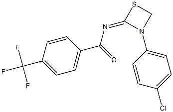 N-[3-(4-Chlorophenyl)-1,3-thiazetidin-2-ylidene]-4-(trifluoromethyl)benzamide