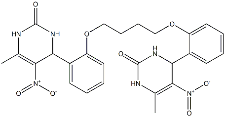4,4'-[Tetramethylenebis(oxy)bis(2,1-phenylene)]bis[1,4-dihydro-5-nitro-6-methylpyrimidin-2(3H)-one] Struktur