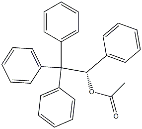 (-)-酢酸(S)-1,2,2,2-テトラフェニルエチル 化学構造式