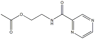 Acetic acid 2-(2-pyrazinylcarbonylamino)ethyl ester Structure