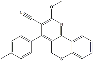 2-Methoxy-4-[4-methylphenyl]-5H-[1]benzothiopyrano[4,3-b]pyridine-3-carbonitrile