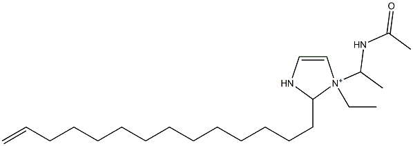 1-[1-(アセチルアミノ)エチル]-1-エチル-2-(13-テトラデセニル)-4-イミダゾリン-1-イウム 化学構造式