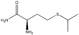 [R,(+)]-2-アミノ-4-(イソプロピルチオ)ブチルアミド 化学構造式