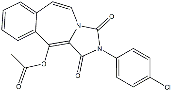11-Acetyloxy-2-(4-chlorophenyl)-1H-imidazo[5,1-b][3]benzazepine-1,3(2H)-dione 结构式