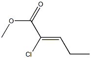 (Z)-2-Chloro-2-pentenoic acid methyl ester Structure