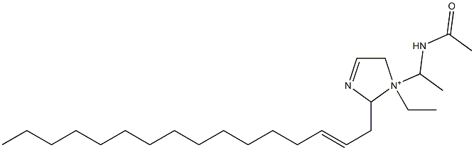 1-[1-(アセチルアミノ)エチル]-1-エチル-2-(2-ヘキサデセニル)-3-イミダゾリン-1-イウム 化学構造式