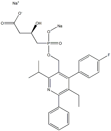(3R)-4-[[[4-(4-Fluorophenyl)-5-ethyl-2-isopropyl-6-phenyl-3-pyridinyl]methoxy]sodiooxyphosphinyl]-3-hydroxybutyric acid sodium salt