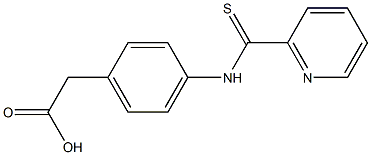 4-(2-Pyridinylcarbonothioylamino)benzeneacetic acid Structure