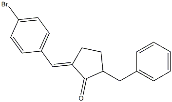 2-[(E)-4-Bromobenzylidene]-5-(benzyl)cyclopentan-1-one Structure
