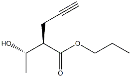 (2R,3S)-3-Hydroxy-2-(2-propynyl)butyric acid propyl ester Structure