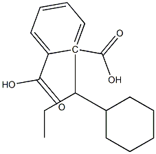 (-)-Phthalic acid hydrogen 1-[(R)-1-cyclohexylpropyl] ester Structure