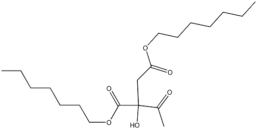 2-アセチル-D-りんご酸ジヘプチル 化学構造式