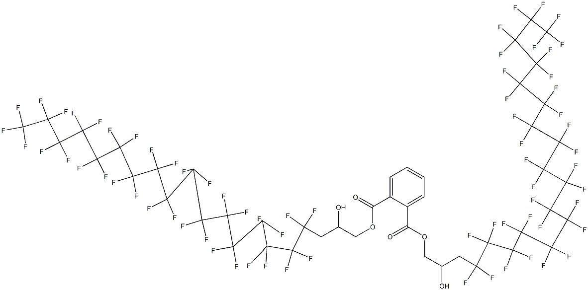 Phthalic acid di[3-(pentatriacontafluoroheptadecyl)-2-hydroxypropyl] ester Structure