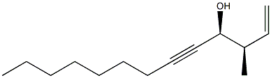 (1S)-1-[(R)-1-メチル-2-プロペニル]-2-デシン-1-オール 化学構造式