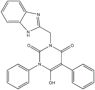 3-(1H-Benzimidazol-2-ylmethyl)-6-hydroxy-1,5-diphenylpyrimidine-2,4(1H,3H)-dione Structure