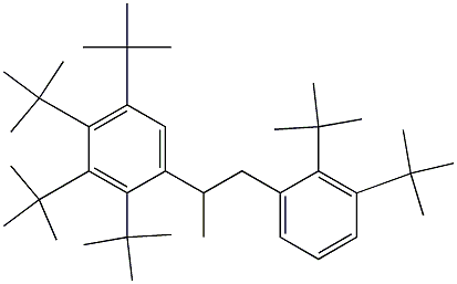 2-(2,3,4,5-Tetra-tert-butylphenyl)-1-(2,3-di-tert-butylphenyl)propane Struktur