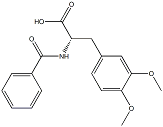 (S)-2-Benzoylamino-3-(3,4-dimethoxyphenyl)propanoic acid Struktur