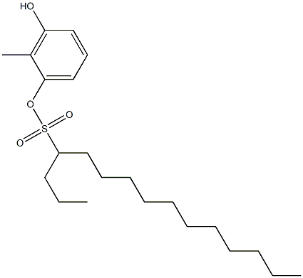 4-Pentadecanesulfonic acid 3-hydroxy-2-methylphenyl ester Structure