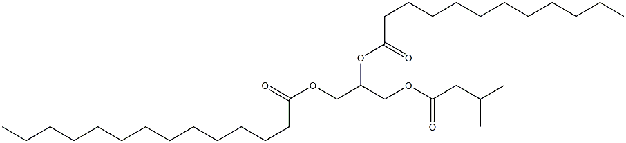 1-O-Isovaleryl-2-O-lauroyl-3-O-myristoyl-L-glycerol 结构式