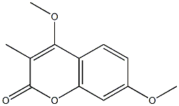 4,7-ジメトキシ-3-メチルクマリン 化学構造式