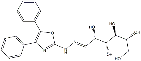 D-ガラクトース(4,5-ジフェニルオキサゾール-2-イル)ヒドラゾン 化学構造式