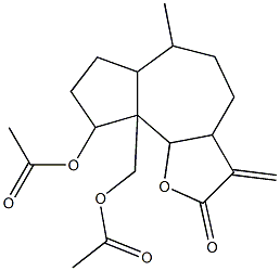 9-Acetyloxy-9a-(acetyloxymethyl)decahydro-6-methyl-3-methyleneazuleno[4,5-b]furan-2(3H)-one