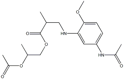 3-(5-Acetylamino-2-methoxyanilino)-2-methylpropionic acid 2-acetoxypropyl ester