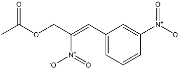Acetic acid 2-nitro-3-[3-nitrophenyl]-2-propenyl ester Structure