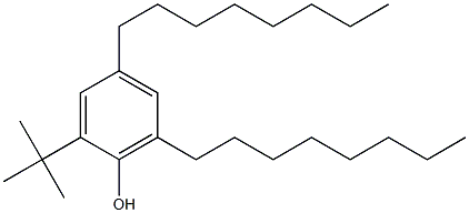 2-tert-Butyl-4,6-dioctylphenol Structure