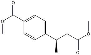 [R,(-)]-3-(p-Methoxycarbonylphenyl)butyric acid methyl ester Structure