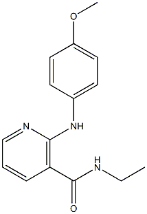 2-(p-アニシジノ)-N-エチルニコチンアミド 化学構造式