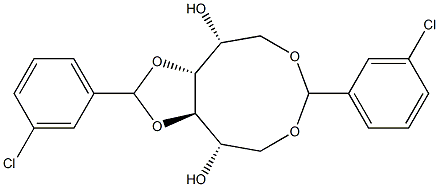 1-O,6-O:3-O,4-O-Bis(3-chlorobenzylidene)-D-glucitol 结构式