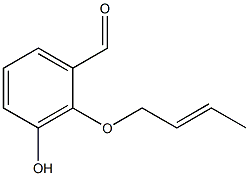 2-[[(E)-2-Butenyl]oxy]-3-hydroxybenzaldehyde Struktur