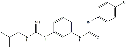 1-(p-Chlorophenyl)-3-[3-(3-isobutylguanidino)phenyl]urea Structure
