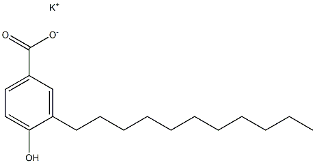 3-ウンデシル-4-ヒドロキシ安息香酸カリウム 化学構造式