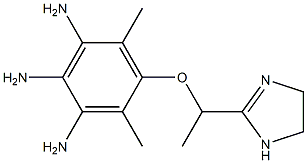 2-[1-(3,4-ジアミノ-2-メチル-6-メチル-5-アミノフェノキシ)エチル]-2-イミダゾリン 化学構造式