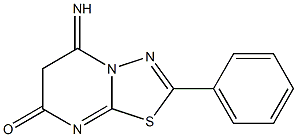 2-フェニル-5-イミノ-5H-1,3,4-チアジアゾロ[3,2-a]ピリミジン-7(6H)-オン 化学構造式
