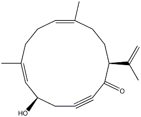 (5R,6E,10E,14S)-14-(1-Methylethenyl)-7,11-dimethyl-5-hydroxycyclotetradeca-6,10-dien-2-yn-1-one