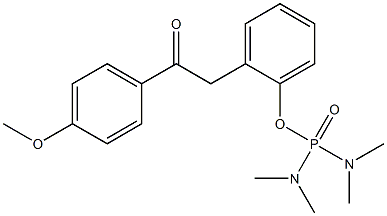 Bis(dimethylamino)[2-(4-methoxyphenylcarbonylmethyl)phenoxy]phosphine oxide Structure
