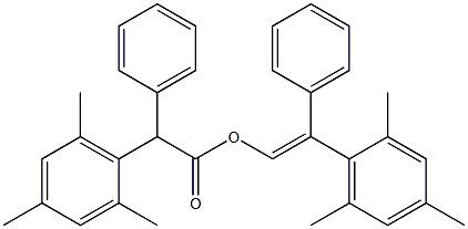 Mesityl(phenyl)acetic acid 2-phenyl-2-mesitylethenyl ester Struktur