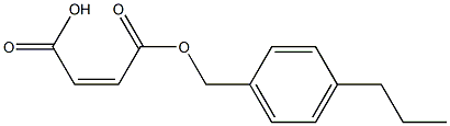 Maleic acid hydrogen 1-(p-propylbenzyl) ester Structure